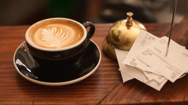 coffee with receipts